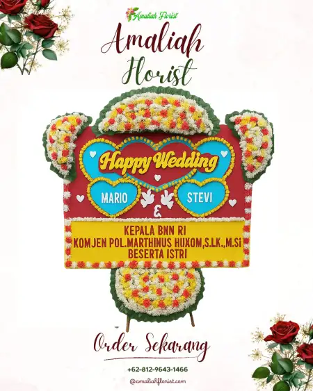 Papan Bunga Pernikahan Pliwetan